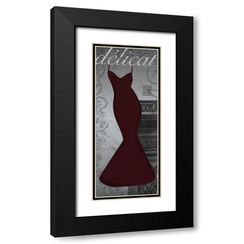 Red Dress Triomphe Black Modern Wood Framed Art Print with Double Matting by Gibbons, Lauren