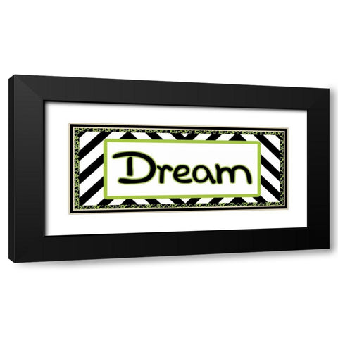 Tween Dream Green Black Modern Wood Framed Art Print with Double Matting by Gibbons, Lauren