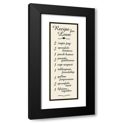 Recipe 3 Black Modern Wood Framed Art Print with Double Matting by Gibbons, Lauren