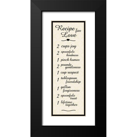 Recipe 3 Black Modern Wood Framed Art Print with Double Matting by Gibbons, Lauren