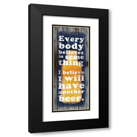 Another Beer Black Modern Wood Framed Art Print with Double Matting by Gibbons, Lauren