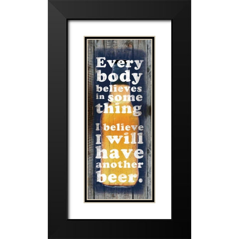 Another Beer Black Modern Wood Framed Art Print with Double Matting by Gibbons, Lauren