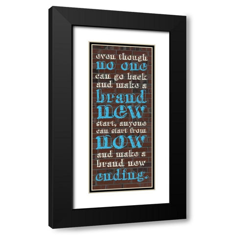 New Ending Black Modern Wood Framed Art Print with Double Matting by Gibbons, Lauren
