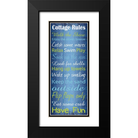 Cottage Rules 2 Black Modern Wood Framed Art Print with Double Matting by Gibbons, Lauren