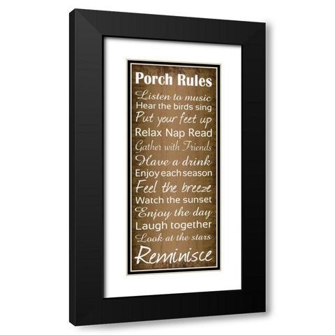 Porch Rules 2 Black Modern Wood Framed Art Print with Double Matting by Gibbons, Lauren