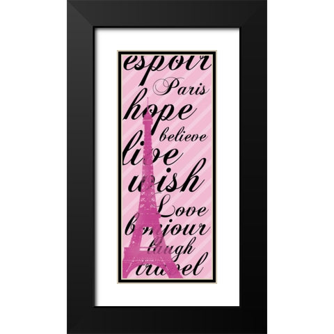 Pink and Black Black Modern Wood Framed Art Print with Double Matting by Gibbons, Lauren