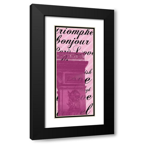 Black and Pink Black Modern Wood Framed Art Print with Double Matting by Gibbons, Lauren