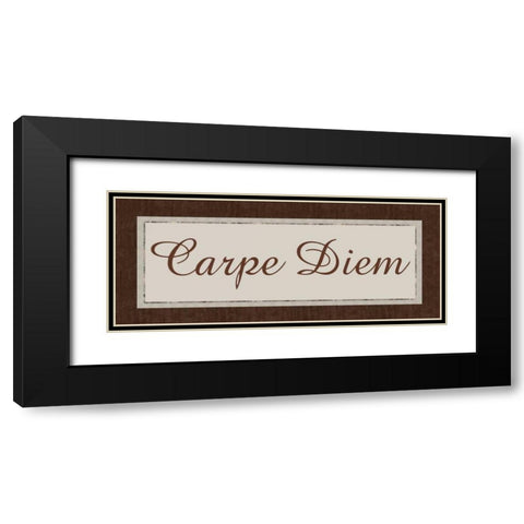 Carpe Diem Black Modern Wood Framed Art Print with Double Matting by Gibbons, Lauren