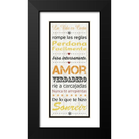 Spanish Life Black Modern Wood Framed Art Print with Double Matting by Gibbons, Lauren