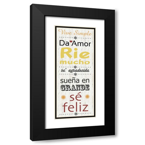 Spanish Live Black Modern Wood Framed Art Print with Double Matting by Gibbons, Lauren