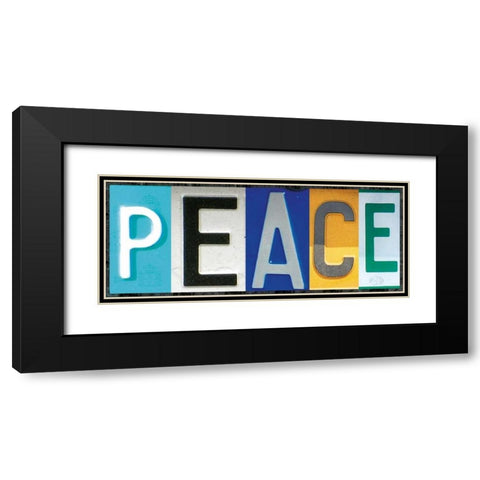 Peace License Black Modern Wood Framed Art Print with Double Matting by Gibbons, Lauren