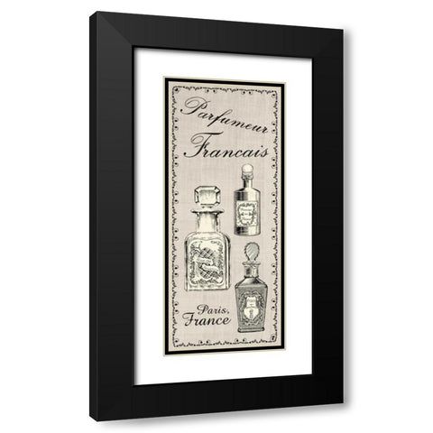 Perfume Linen 1 Black Modern Wood Framed Art Print with Double Matting by Gibbons, Lauren