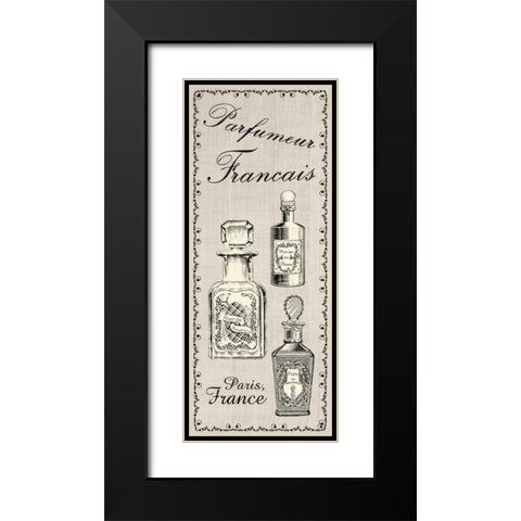 Perfume Linen 1 Black Modern Wood Framed Art Print with Double Matting by Gibbons, Lauren