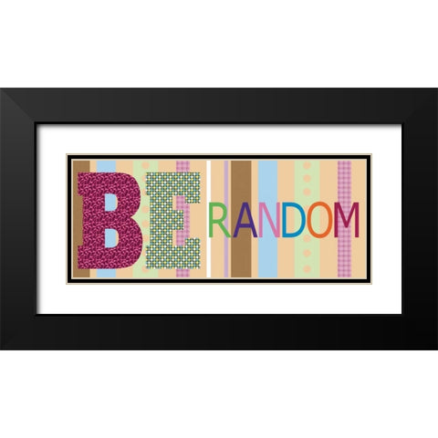 Be Random Panel Black Modern Wood Framed Art Print with Double Matting by Gibbons, Lauren