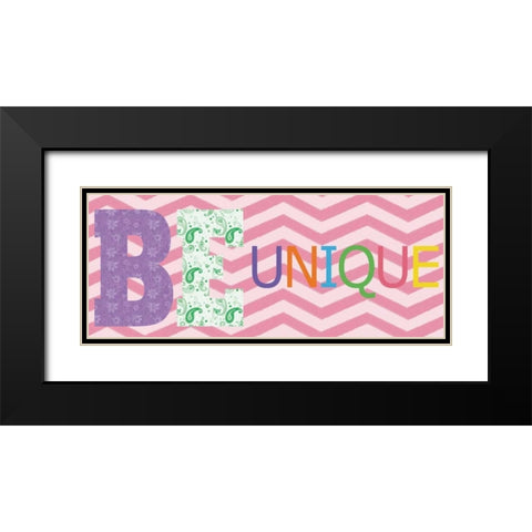 Be Unique Black Modern Wood Framed Art Print with Double Matting by Gibbons, Lauren