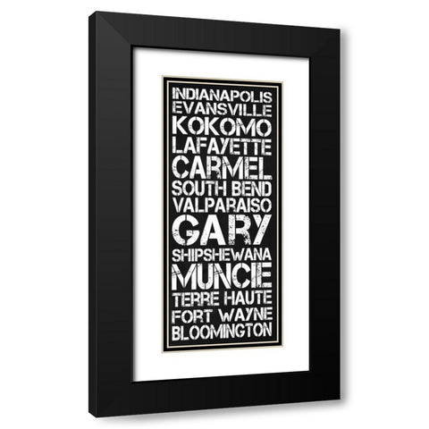 Indiana Black Modern Wood Framed Art Print with Double Matting by Gibbons, Lauren