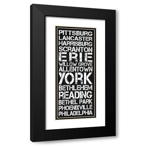 Pennsylvania Black Modern Wood Framed Art Print with Double Matting by Gibbons, Lauren
