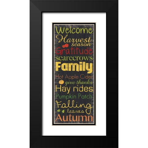 Welcome Harvest Black Modern Wood Framed Art Print with Double Matting by Gibbons, Lauren