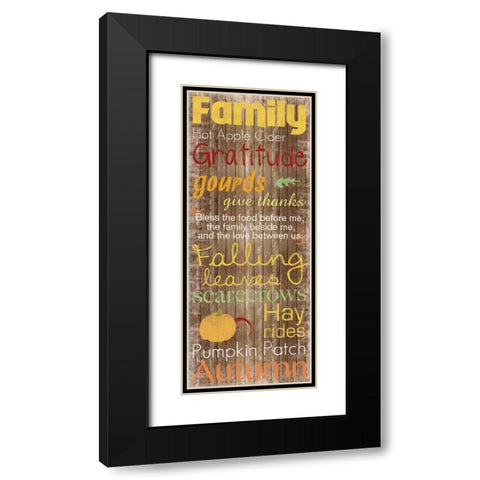 Family Gratitude Black Modern Wood Framed Art Print with Double Matting by Gibbons, Lauren