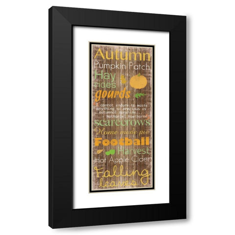 Autumn Hay Ride Black Modern Wood Framed Art Print with Double Matting by Gibbons, Lauren