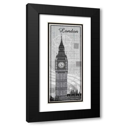 London Black Modern Wood Framed Art Print with Double Matting by Gibbons, Lauren