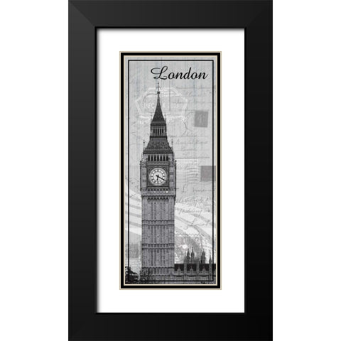London Black Modern Wood Framed Art Print with Double Matting by Gibbons, Lauren