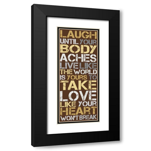 Laugh Black Modern Wood Framed Art Print with Double Matting by Gibbons, Lauren