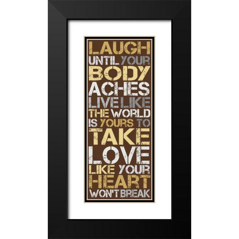 Laugh Black Modern Wood Framed Art Print with Double Matting by Gibbons, Lauren