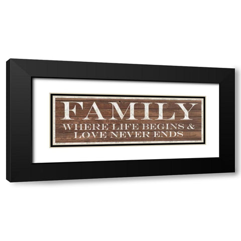 Family Border Black Modern Wood Framed Art Print with Double Matting by Gibbons, Lauren