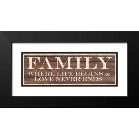 Family Border Black Modern Wood Framed Art Print with Double Matting by Gibbons, Lauren