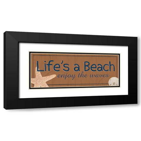 Beach Black Modern Wood Framed Art Print with Double Matting by Gibbons, Lauren