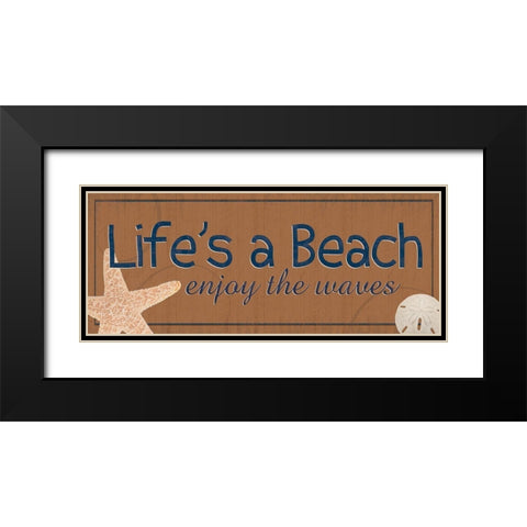 Beach Black Modern Wood Framed Art Print with Double Matting by Gibbons, Lauren