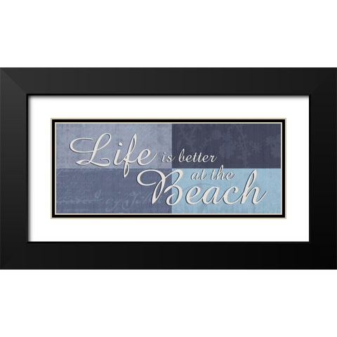 Beach 2 Black Modern Wood Framed Art Print with Double Matting by Gibbons, Lauren