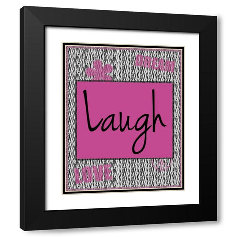 Laugh Black Modern Wood Framed Art Print with Double Matting by Gibbons, Lauren