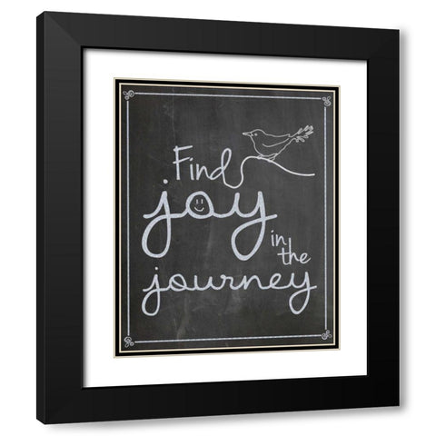 FJJ Bird Black Modern Wood Framed Art Print with Double Matting by Gibbons, Lauren