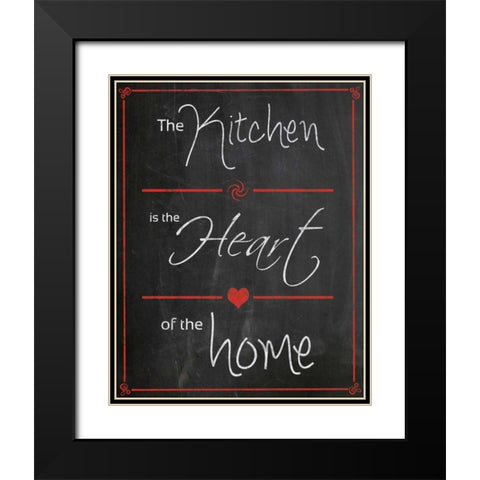 Kitchen Heart Home Black Modern Wood Framed Art Print with Double Matting by Gibbons, Lauren