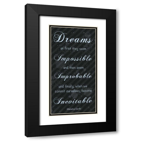 Blue Gandhi Black Modern Wood Framed Art Print with Double Matting by Gibbons, Lauren