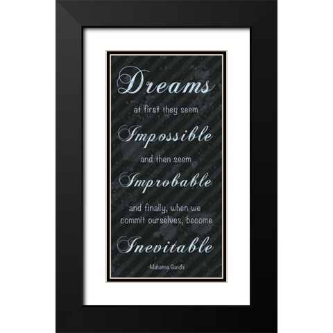 Blue Gandhi Black Modern Wood Framed Art Print with Double Matting by Gibbons, Lauren