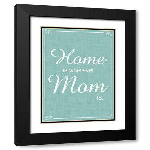 Home Aqua Black Modern Wood Framed Art Print with Double Matting by Gibbons, Lauren