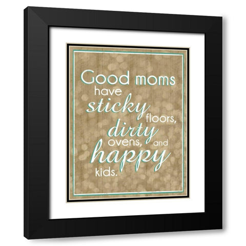 Good Moms Bubbles Black Modern Wood Framed Art Print with Double Matting by Gibbons, Lauren