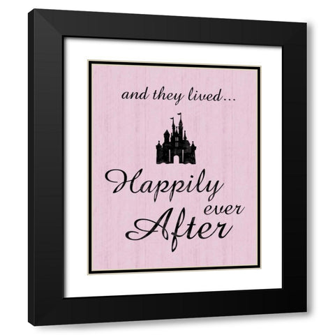 Happily 2 Black Modern Wood Framed Art Print with Double Matting by Gibbons, Lauren