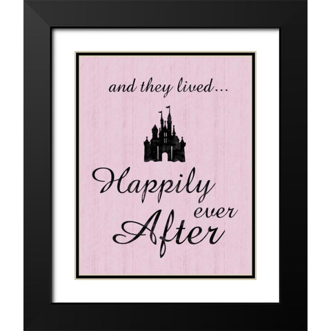 Happily 2 Black Modern Wood Framed Art Print with Double Matting by Gibbons, Lauren