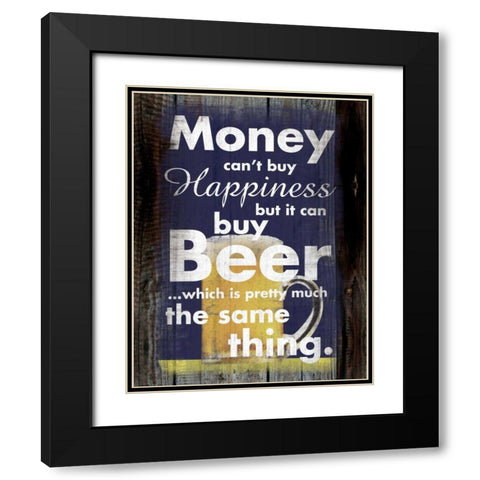 Money Beer Black Modern Wood Framed Art Print with Double Matting by Gibbons, Lauren