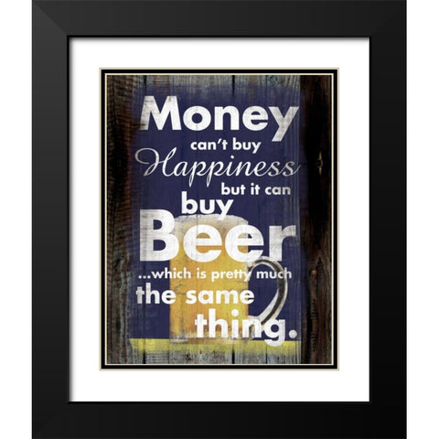 Money Beer Black Modern Wood Framed Art Print with Double Matting by Gibbons, Lauren