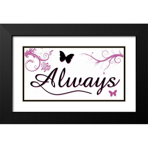 Always Black Modern Wood Framed Art Print with Double Matting by Gibbons, Lauren