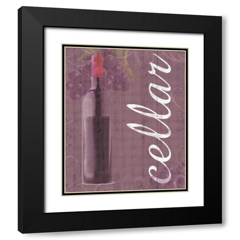 Wine 6 Black Modern Wood Framed Art Print with Double Matting by Gibbons, Lauren