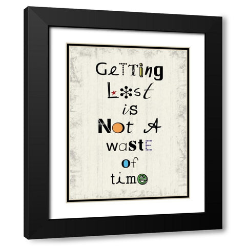 Fun 1 Getting Lost Black Modern Wood Framed Art Print with Double Matting by Gibbons, Lauren