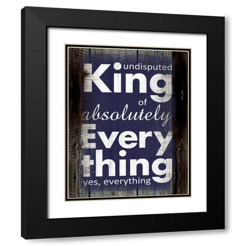 King B Black Modern Wood Framed Art Print with Double Matting by Gibbons, Lauren