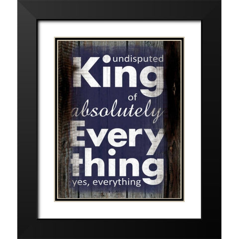 King B Black Modern Wood Framed Art Print with Double Matting by Gibbons, Lauren