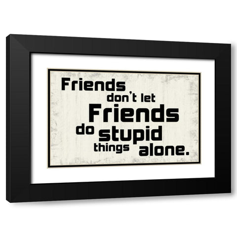 Friend 2 Black Modern Wood Framed Art Print with Double Matting by Gibbons, Lauren